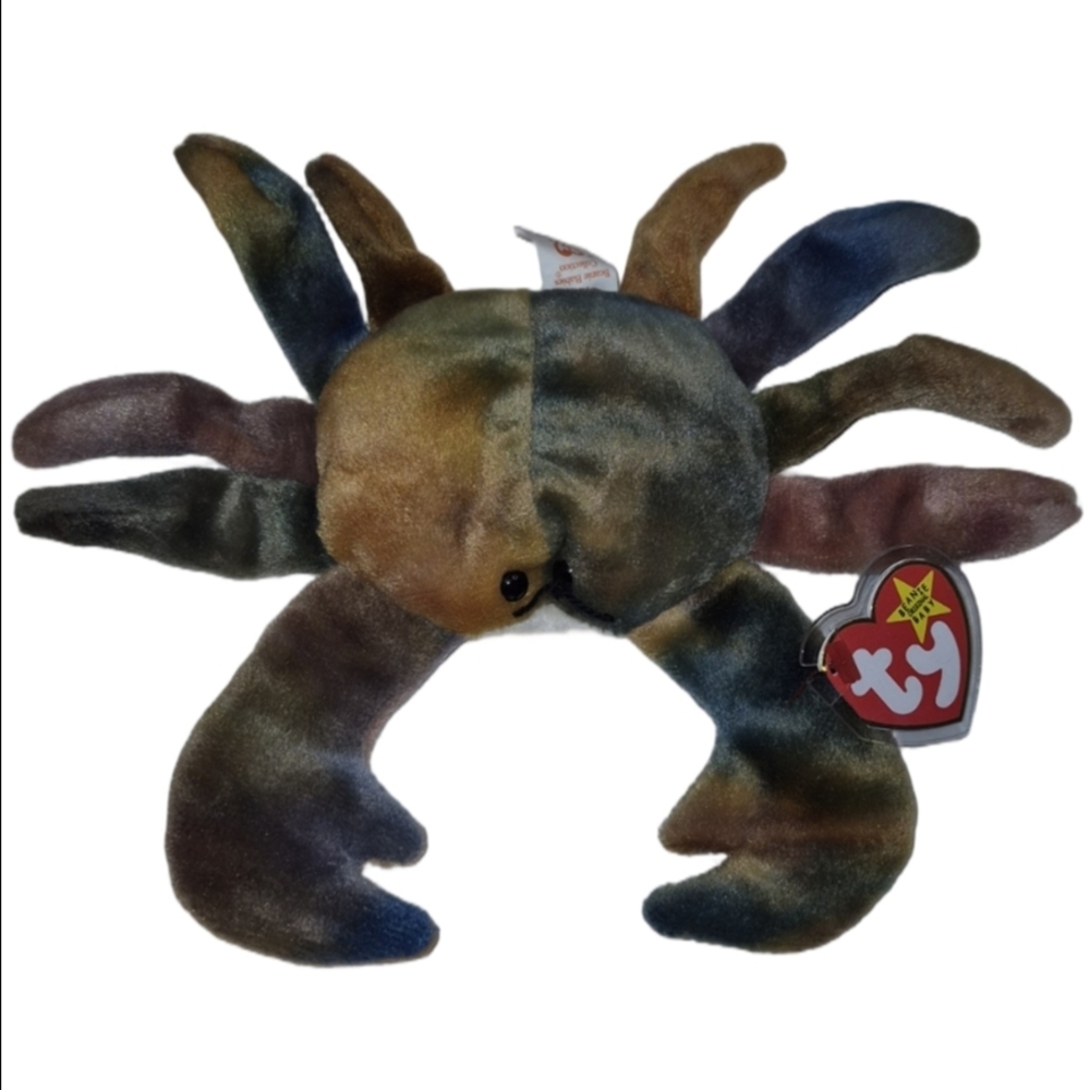 96 Ty Beanie Baby Claude The Crab Multicolor Plush 1996 Vintage